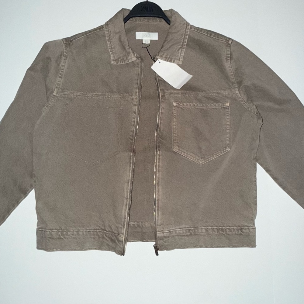 Zara Brown Lightweight Shirt Jacket